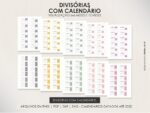DIVISÓRIAS COM ABAS E CALENDÁRIOS | ATÉ 2030