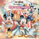 Kit Digital Disney Circo Aquarela