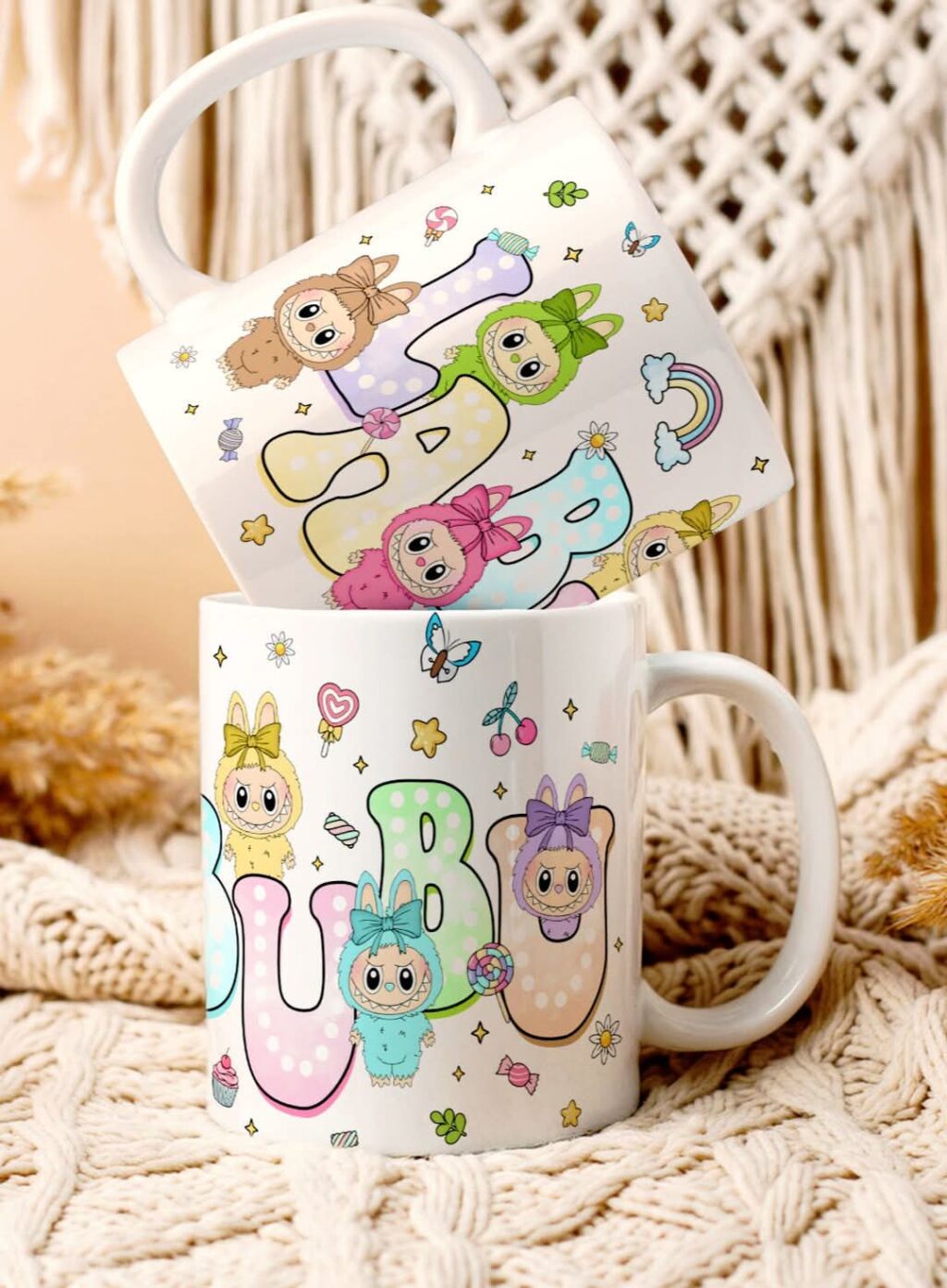 Arte Caneca Labubu Never - Imagem 1