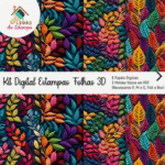 Kit Digital - Folhas 3D