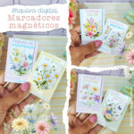 Marcadores magnéticos florais ( arquivo digital )