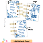 Mini Bíblia Do Papai Floral Azul