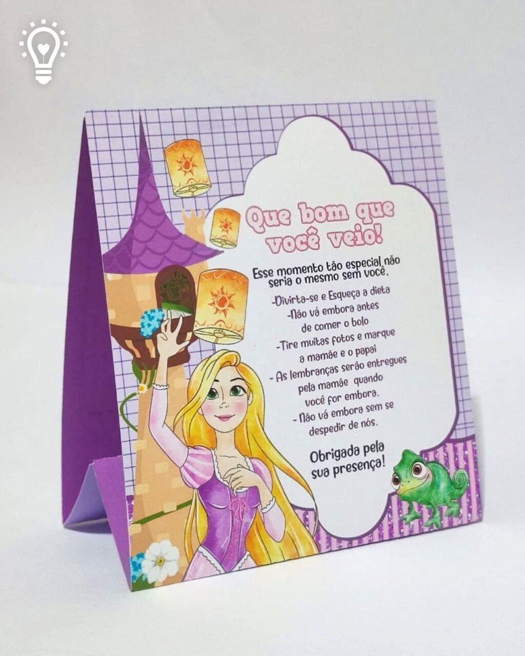 ARQUIVO DE CORTE PLACA DE MESA RAPUNZEL (STUDIO E PDF) - Imagem 1