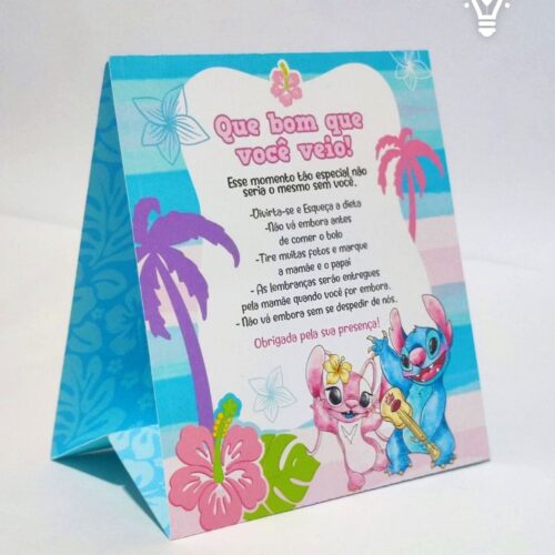 ARQUIVO DE CORTE PLACA DE MESA STITCH E ANGEL (STUDIO E PDF)