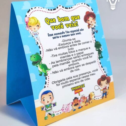 ARQUIVO DE CORTE PLACA DE MESA TOY STORY (STUDIO E PDF)