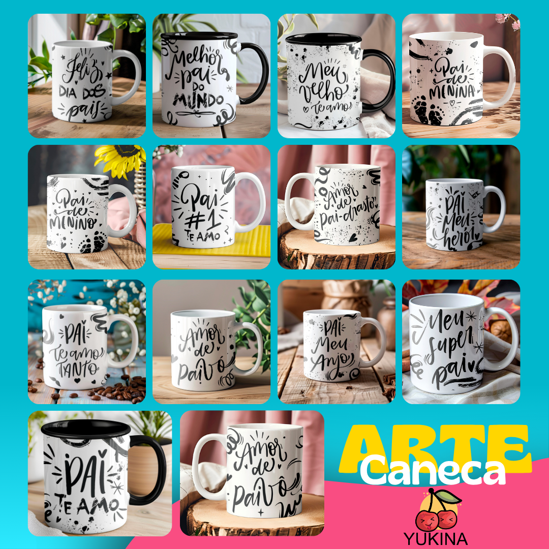 Arte Caneca Dia dos Pais Lettering - Imagem 2