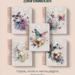 Caderno A5 Wire-o Borboletas