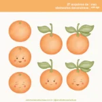 Kit Digital Laranjinha – Cliparts em aquarela - Imagem 5