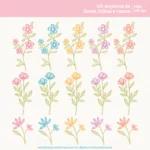 Kit Digital Flores – Cliparts em aquarela - Imagem 6