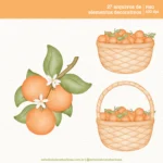 Kit Digital Laranjinha – Cliparts em aquarela - Imagem 7