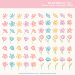 Kit Digital Flores – Cliparts em aquarela - Imagem 3