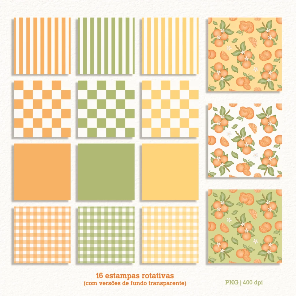 Kit Digital Laranjinha – Cliparts em aquarela - Imagem 3
