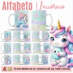 ESTAMPAS ALFABETO UNICÓNIO CANECAS