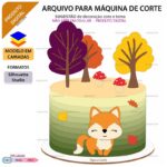 ARQUIVO DE CORTE TOPO DE BOLO Raposinha Bosque