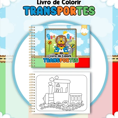 Livro de Colorir Meios de Transportes