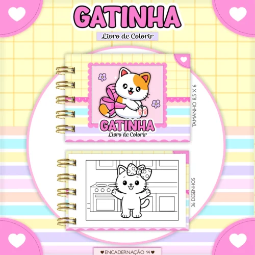 Livro de Colorir Gatinha