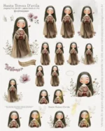 Mini kit Digital Ilustrações Santa Teresa Dávila + arte pronta encadernação - Imagem 3