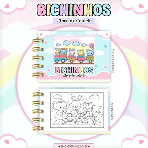 Livro de Colorir BICHINHOS FOFOS