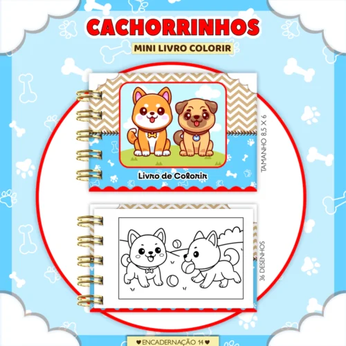Livro de Colorir CACHORRINHOS