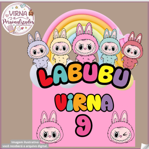 Arquivo Digital Topo de Bolo LABUBU