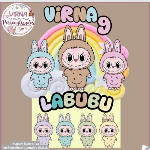 Arquivo Digital Topo de Bolo LABUBU