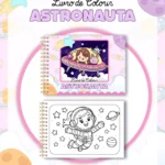 Livro de Colorir - ASTRONAUTA MENINA