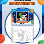 Livro de Colorir - ASTRONAUTA MENINO