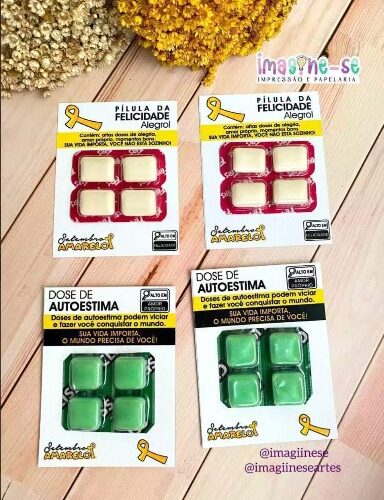 Arquivo digital _ Cartão para 4 chicletes _ SETEMBRO AMARELO