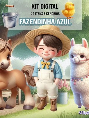 Kit Digital Fazendinha Azul