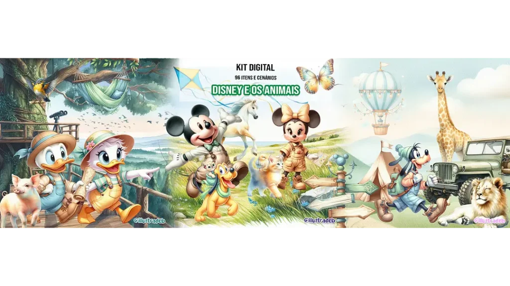 Kit Digital Disney e os Animais Safari - Imagem 1