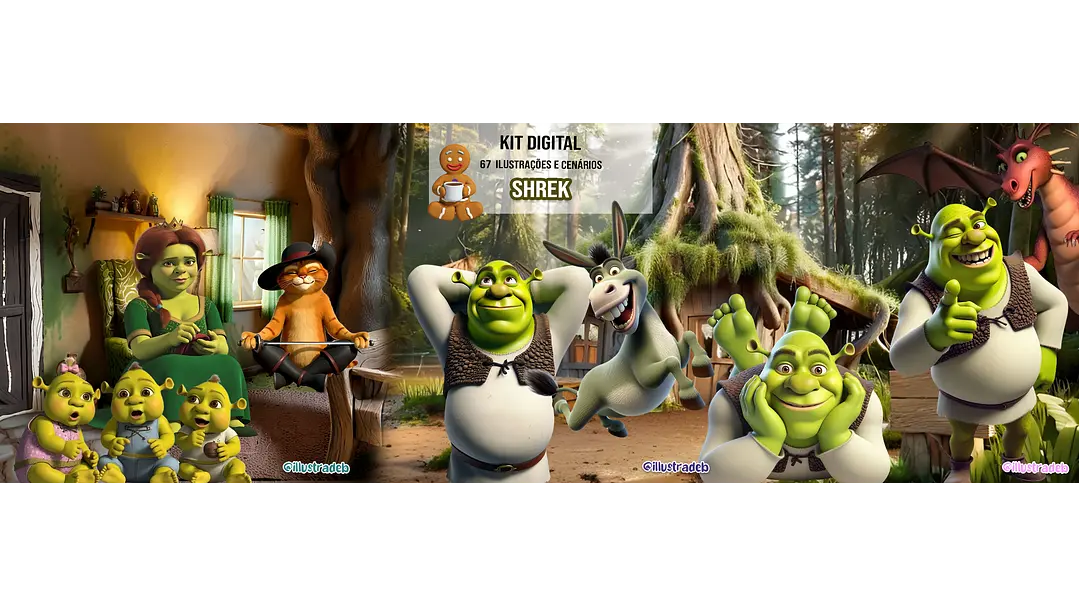 606 (3) Kit Digital Shrek - Imagem 1