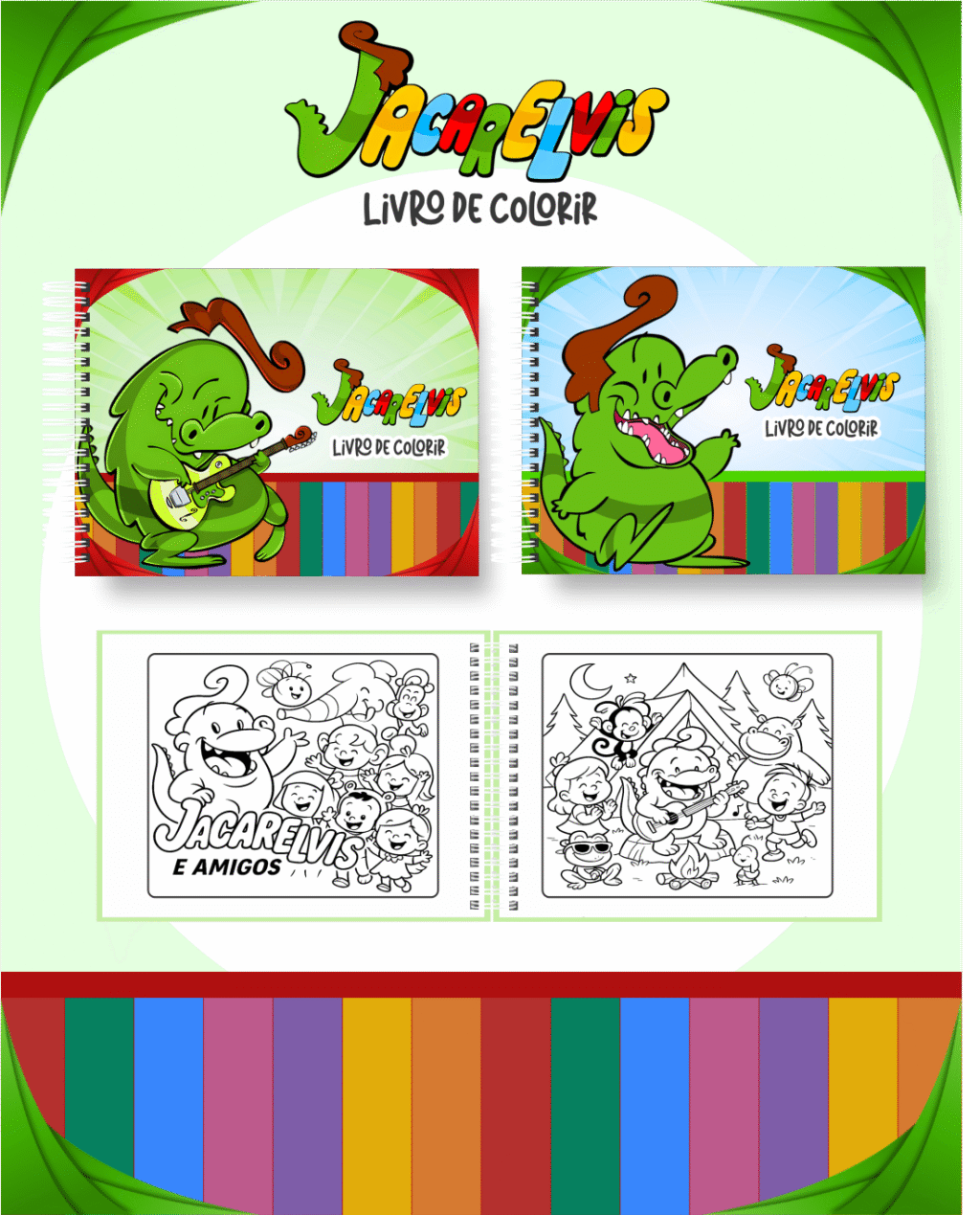 Livro de Colorir  JACARELVIS - Imagem 1