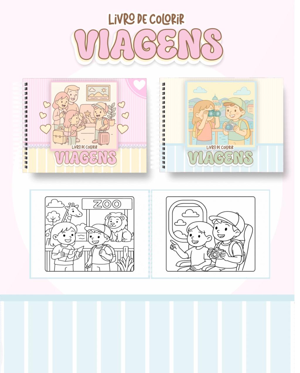 Livro de Colorir VIAGENS - Imagem 1