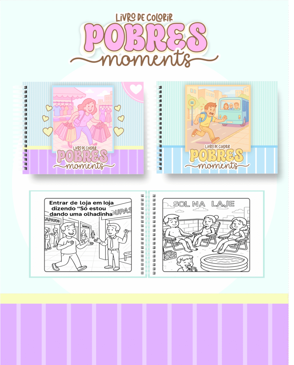 Livro de Colorir POBRES MOMENTS - Imagem 1