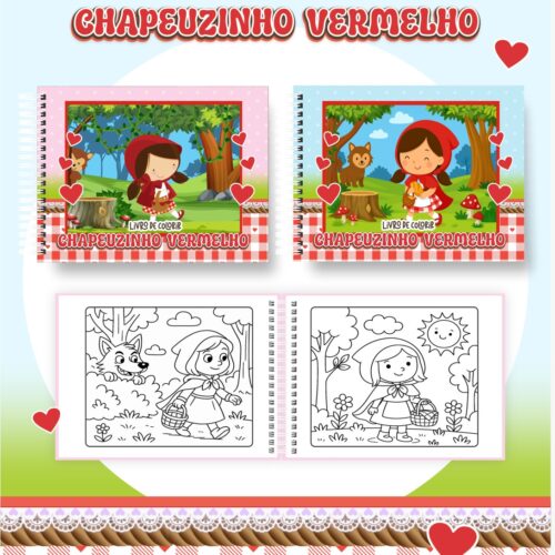 Livro de Colorir CHAPEUZINHO VERMELHO