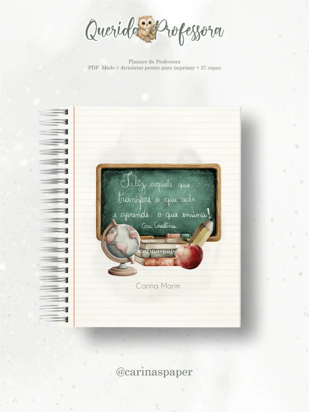 COMBO Encadernação Querida Professora 5 - Imagem 9