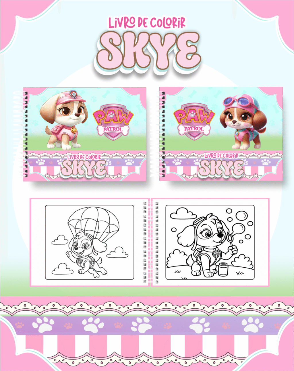 Livro de Colorir SKYE - Imagem 1