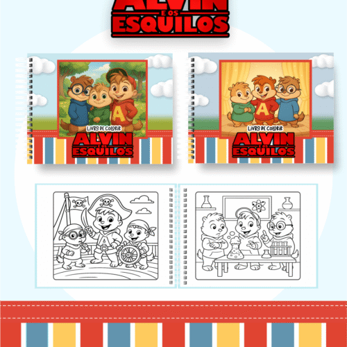 Livro de Colorir ALVIN E OS ESQUILOS