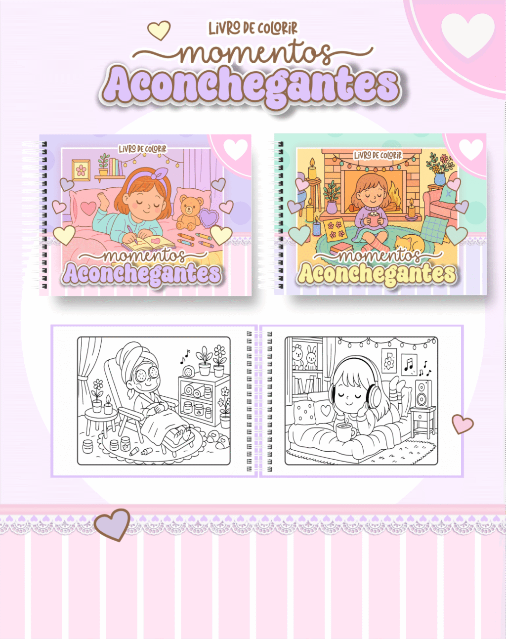 Livro de Colorir MOMENTOS ACONCHEGANTES - Imagem 1