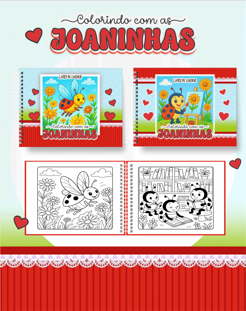 Livro de Colorir JOANINHA - Imagem 1