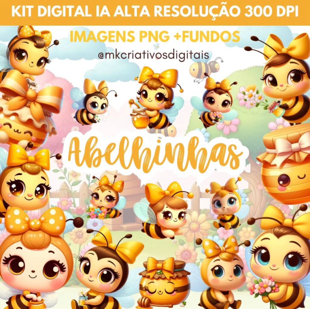 Kit Digital ABELHINHAS - Imagem 1