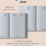 Agenda 2026 preto e branco COSTURA