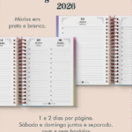 Agenda 2026 preto e branco WIRE-O