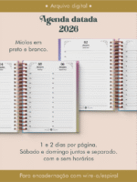 Agenda 2026 preto e branco WIRE-O