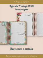 Agenda Vintage 2026 wireo (somente o miolo)