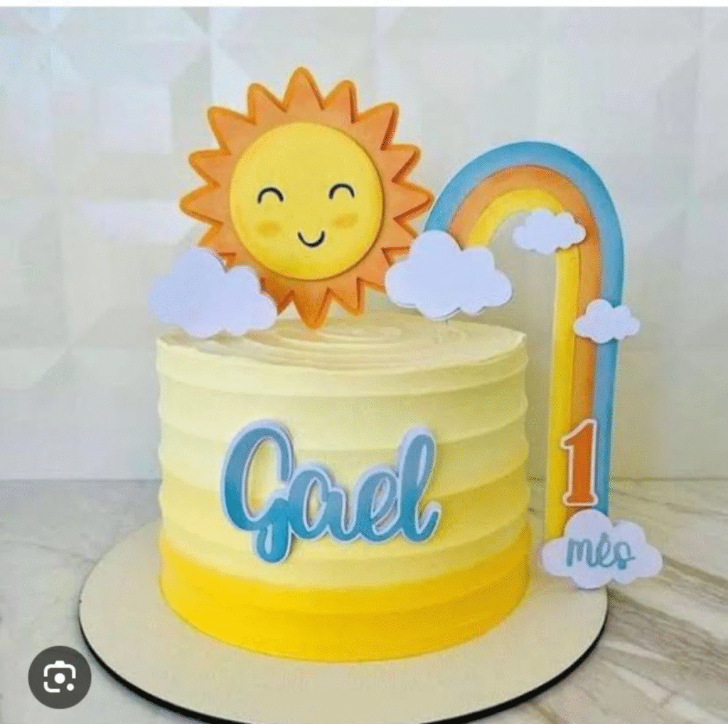 ARQUIVO DE CORTE TOPO DE BOLO Sol Cute - Imagem 1