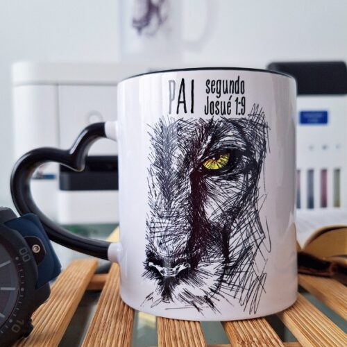 Arte Digital "Pai segundo Josué 1:9 (Forte e Corajoso)"