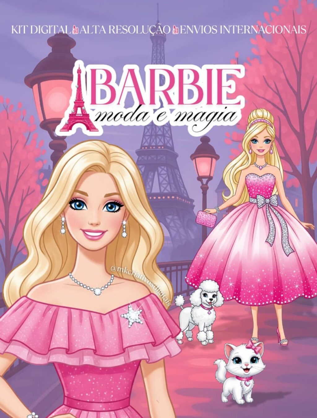 Kit Digital BARBIE MODA E MAGIA - Imagem 1
