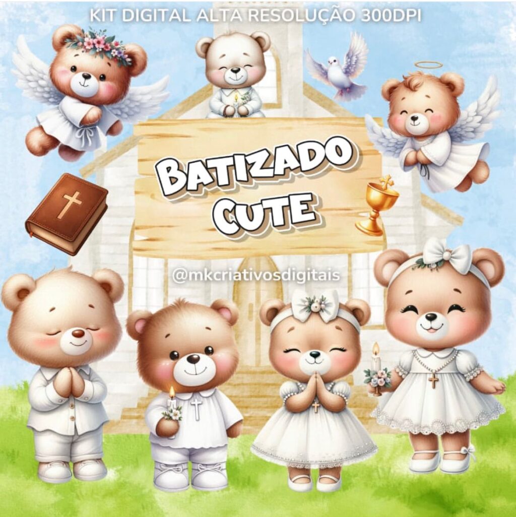 Kit Digital BATIZADO CUTE - Imagem 1