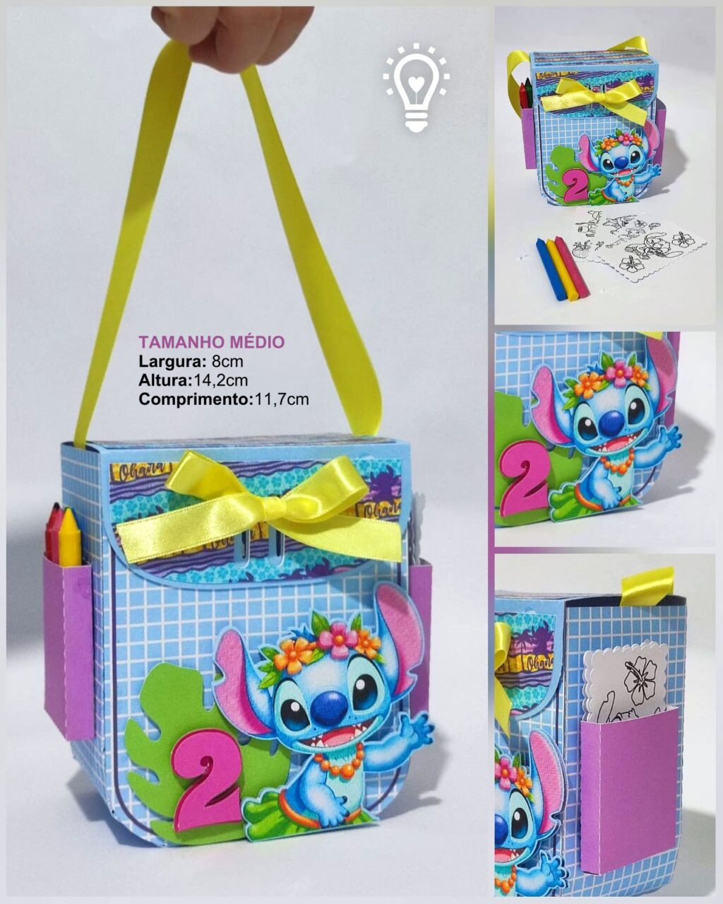 ARQUIVO DE CORTE MOCHILA STITCH (STUDIO E PDF) - Imagem 1